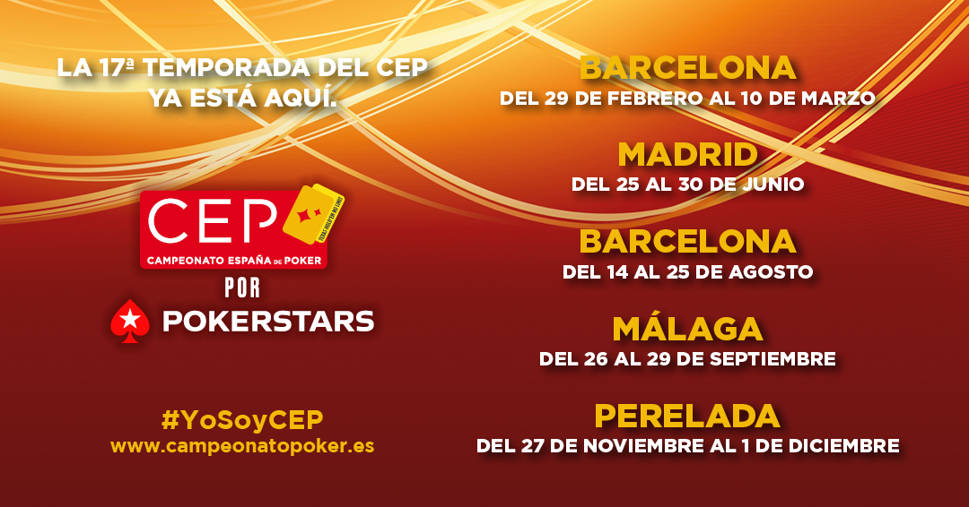 El Campeonato de España de Poker por PokerStars anuncia su calendario completo