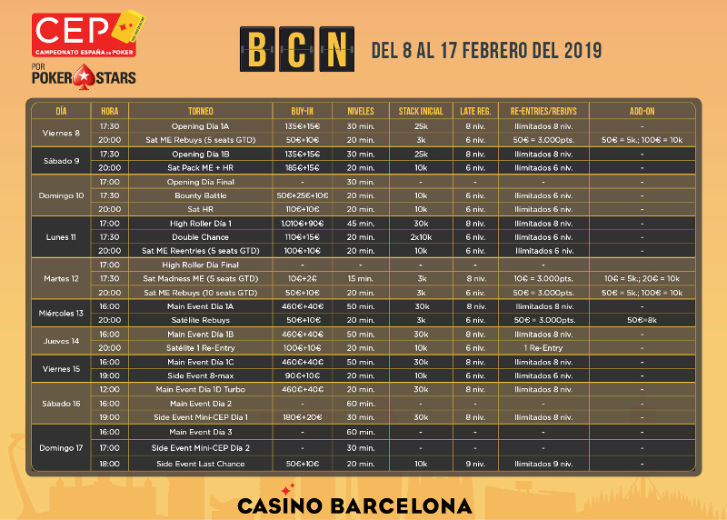 El Campeonato de España de Poker 2019 arrancará en Casino Barcelona