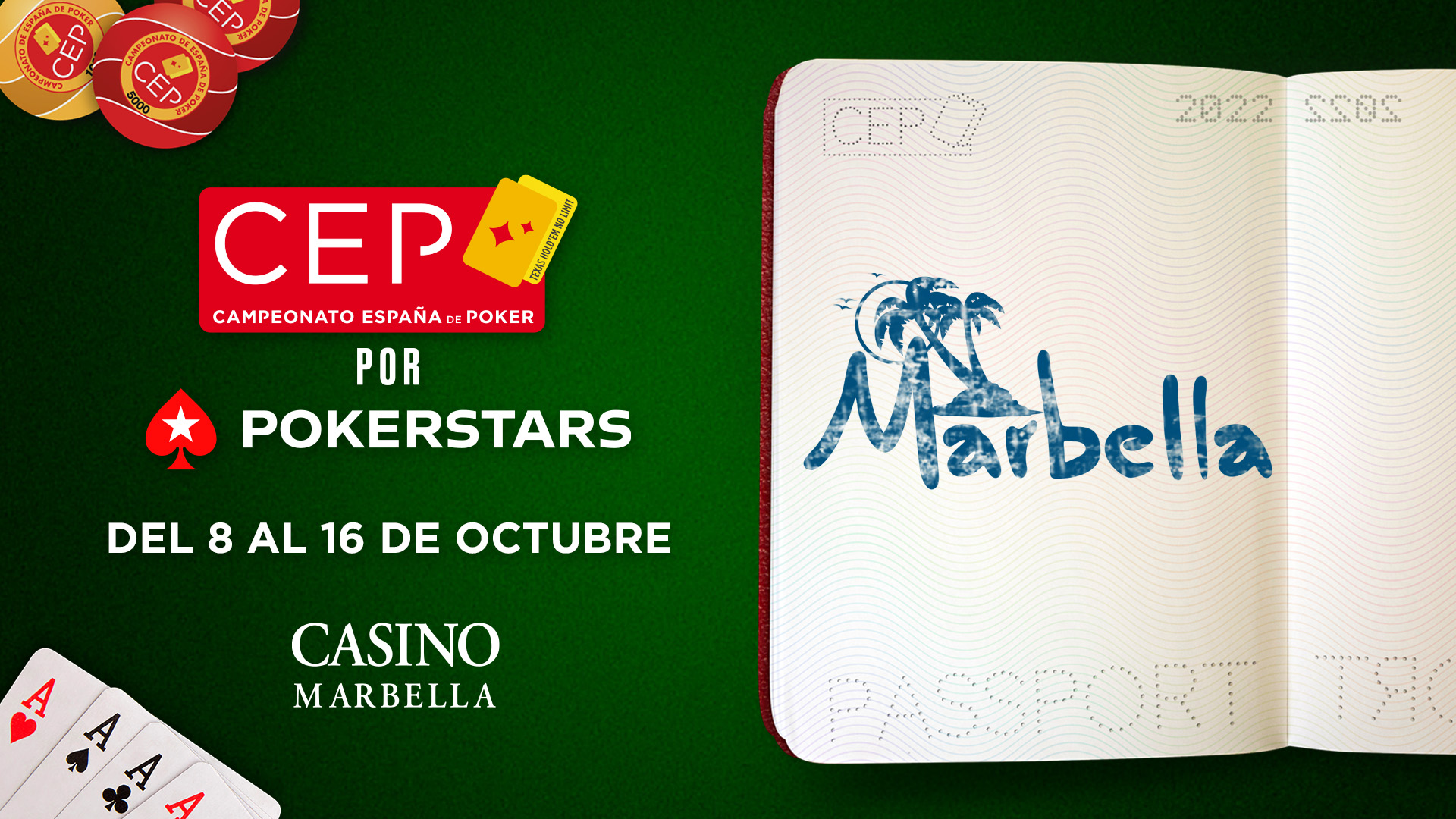 Marbella, próxima parada del Campeonato de España de Poker por PokerStars