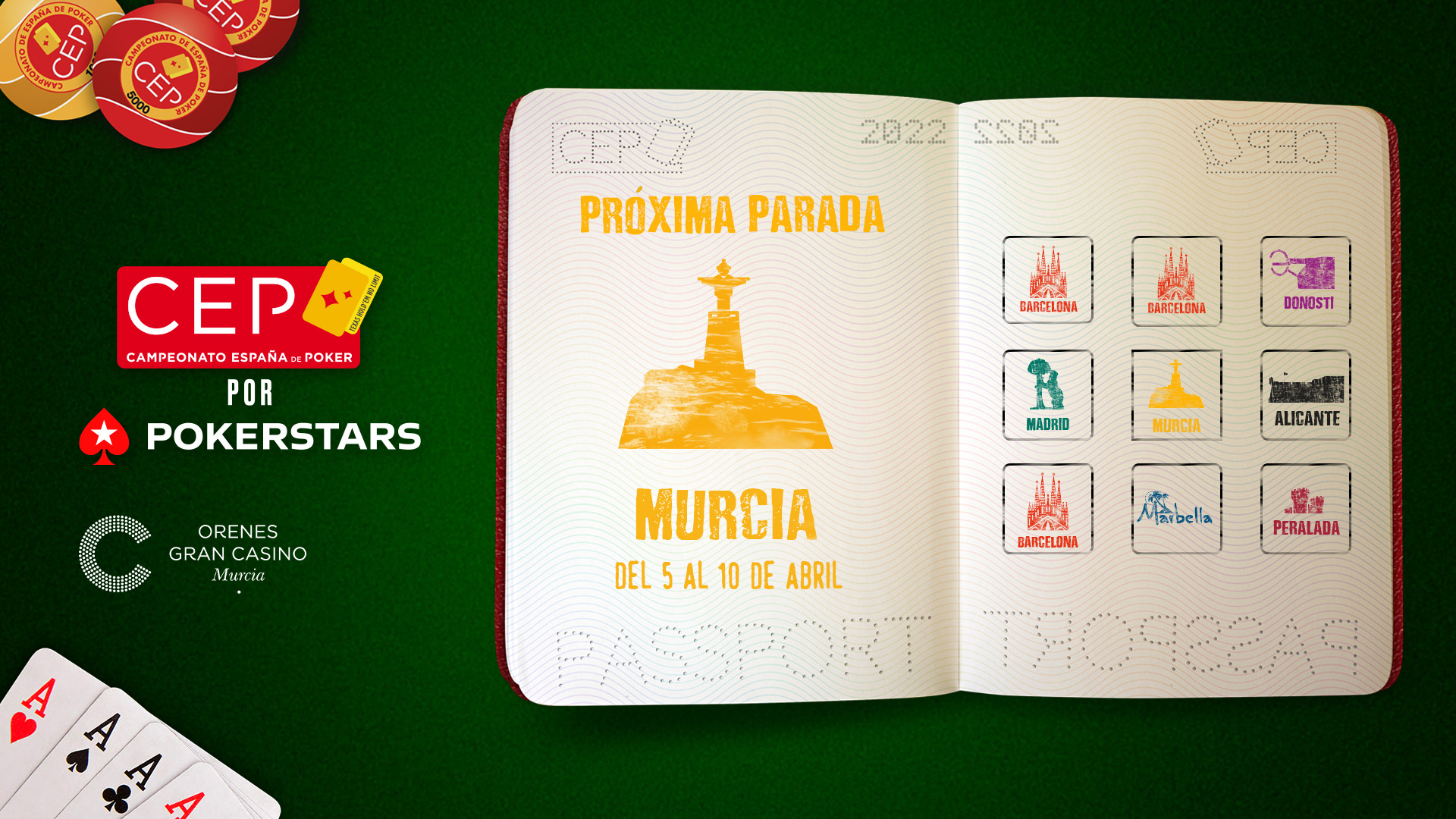 El Campeonato de España de Poker por PokerStars vuelve a Murcia