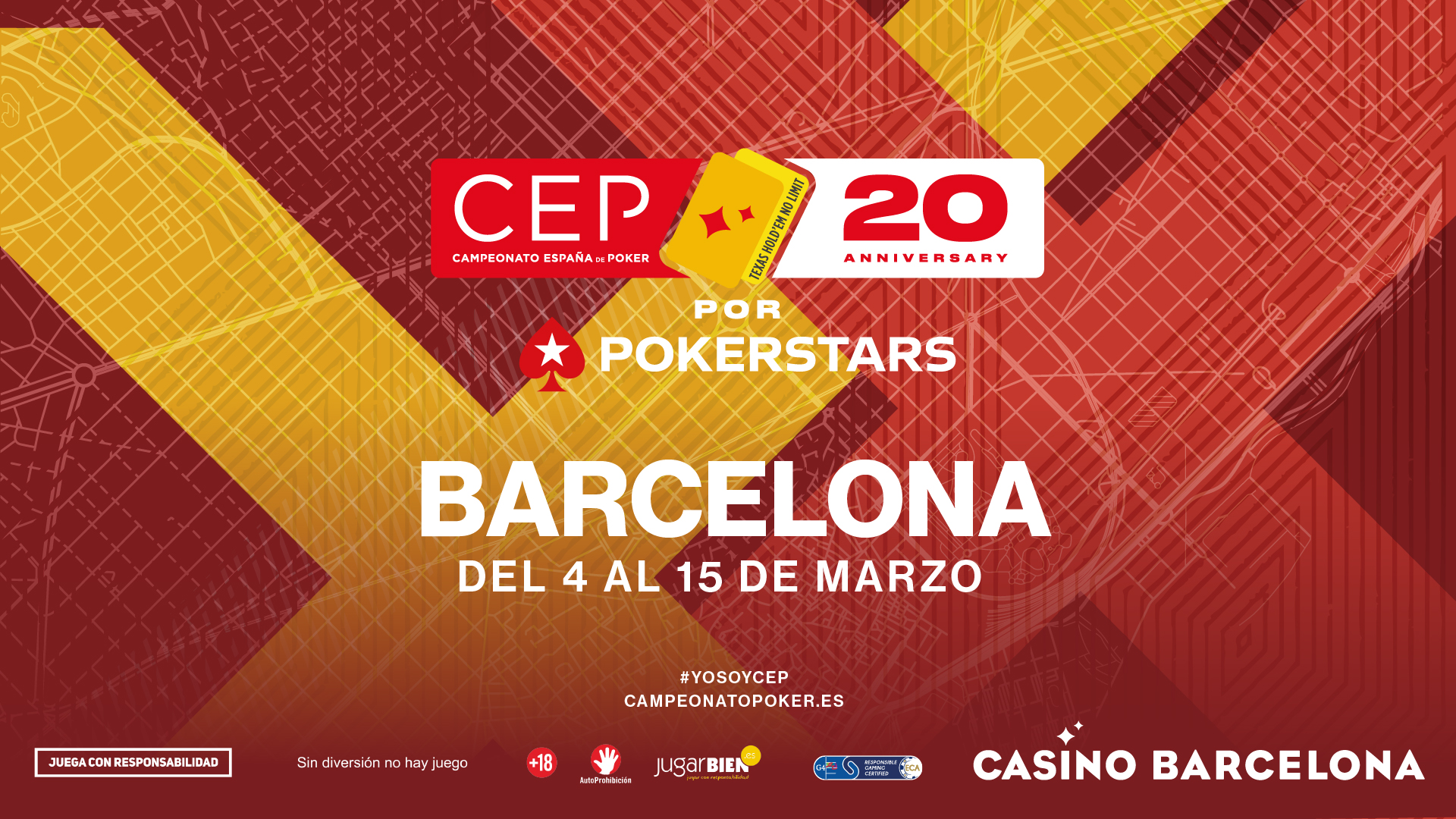 El Campeonato de España de Poker por PokerStars arrancará en Casino Barcelona la temporada de su 20 aniversario