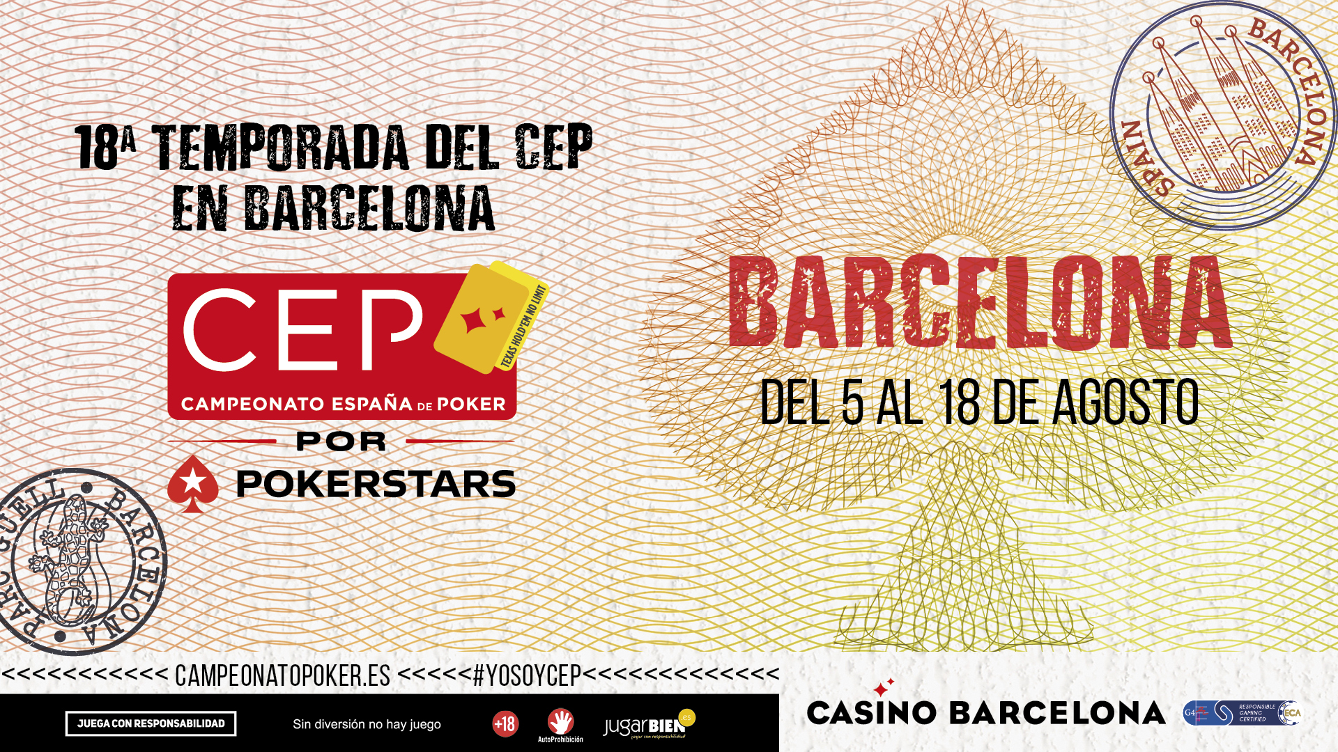 Cuenta atrás para el CEP Barcelona, la etapa más icónica y multitudinaria del Campeonato de España de Poker por PokerStars